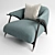 Luxurious Theodore Alexander Forward Armchair 3D model small image 1