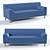 Flagship 3-Seater Sofa: Russian-made, Luxurious Comfort 3D model small image 1