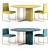 Chic Meridiani Plinto Table & Rider Chairs 3D model small image 1