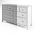 Hemnes 160cm | 3-Drawer Chest 3D model small image 2