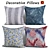 Velvet Print Decorative Pillows 3D model small image 1