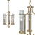 Elegant Vintage Gold Chandelier 3D model small image 1