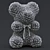 Smoothing-Ready Roze Bear Plush Toy 3D model small image 3