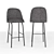 Aleta Bar Stool: Sleek Design, Superior Comfort 3D model small image 2