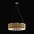 Radiant Gold Pendant: Elegant Metal and Acrylic Lamp 3D model small image 1