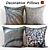 Decorative Pillow Set: Elegant and Luxurious 3D model small image 1