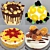 Delicious Orange Cake Assortment 3D model small image 2