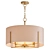 Sleek 4-Light Brass Pendant 3D model small image 1