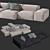 Luxury Living Divani Sofa Set 3D model small image 3