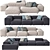 Luxury Living Divani Sofa Set 3D model small image 4