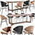 Elegant Set of 8 Dining Chairs 3D model small image 1