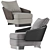 Elegant Minotti Lawson Armchair 3D model small image 1