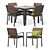 Modern Rocha II Dining Set - Stylish and Elegant Combination 3D model small image 1