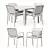 Modern Rocha II Dining Set - Stylish and Elegant Combination 3D model small image 3