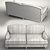 Luxurious Velvet Dorset Sofa 3D model small image 3