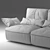 Koinor Easy: Sleek Leather Sofa 3D model small image 3