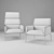 Elegant Chic Air Armchair 3D model small image 3