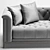 Elegant Cesare Sofa by Eichholtz (231x97x75) 3D model small image 2