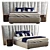 Majestic XL: Elegant Double Bed and Nightstand 3D model small image 2