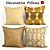 Luxury Olive Green Decorative Pillows 3D model small image 1