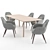 Modern Danish Design: Swoon Chair + Taro Table 3D model small image 2