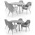 Modern Danish Design: Swoon Chair + Taro Table 3D model small image 3