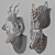 Unique Animal Trophy Wall Decor 3D model small image 3