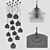 Elegant Blown Glass Pendant Lights 3D model small image 3