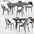 Modern Modrest Gloria Dining Set 3D model small image 1