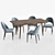 Modern Modrest Gloria Dining Set 3D model small image 2