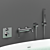Modern Acrylic Bathtub Set 3D model small image 2