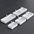 Alice Ceramica Hide Rectangular Washbasin Set 3D model small image 2