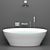 BelBagno BB68-1800 Acrylic Bath: Sleek Design, Luxurious Size 3D model small image 1