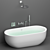 Luxury Acrylic Bath Set 3D model small image 1