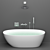 Luxury Acrylic Bathtub & GROHE Set 3D model small image 1