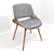 Modern Grey Walnut Chair 3D model small image 1