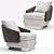 Elegant Minotti Lawson Armchair 3D model small image 1
