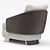 Elegant Minotti Lawson Armchair 3D model small image 2