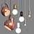 Nordic Copper Pendant Lamp 3D model small image 1