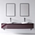 Luxury Glossy Viola Scuro Vanity 3D model small image 1