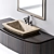 Luxury Ebony Dakar Stone Vanity 3D model small image 3