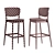 Elegant TON Valencia Barstool 3D model small image 3