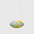 Colorful Metal Lamp with Adjustable Hanging Length 3D model small image 2