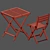 Sleek Outdoor Set: Garden Furniture 3D model small image 3