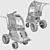 Mad Max Inspired Stroller 3D model small image 2