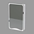 BASIC White Mirrored Cabinet 3D model small image 1