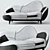 Sleek Marina Loveseat: Saula Moroso 3D model small image 1