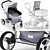 Mamago Platinum Baby Stroller: Ultimate Comfort 3D model small image 3