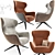 Poliform Mad Joker Revolving Armchair: Contemporary Comfort and Style 3D model small image 1