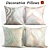 Blue Decorative Pillows Set - Elegant and Comfy 3D model small image 1
